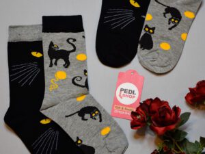 جوراب ساقدار و مچی طرح گربه تا به تا برند پاتوک پاتوک