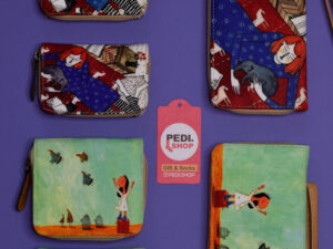 کیف پول و جاکارتی زیپ دار طرح دختروفیل و دختروپرنده برند مها