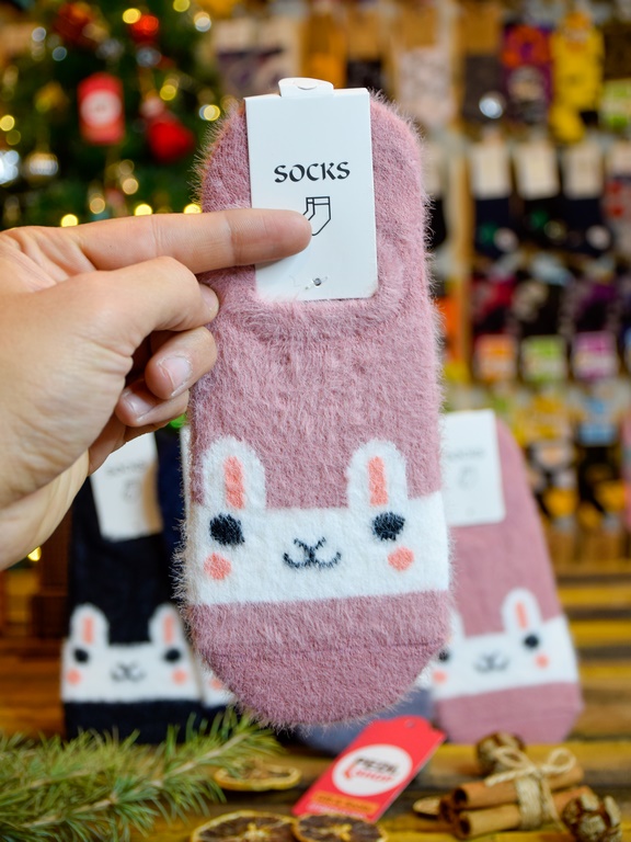 جوراب کالج موهر زمستانه با طرح خرگوش 3 جوراب کالج موهر زمستانه با طرح خرگوش