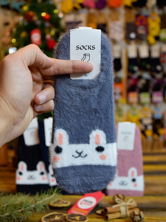 جوراب کالج موهر زمستانه با طرح خرگوش 5 جوراب کالج موهر زمستانه با طرح خرگوش