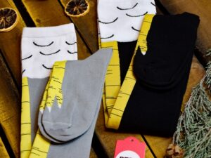 جوراب بالا زانو طرح پا شترمرغ برند السوان