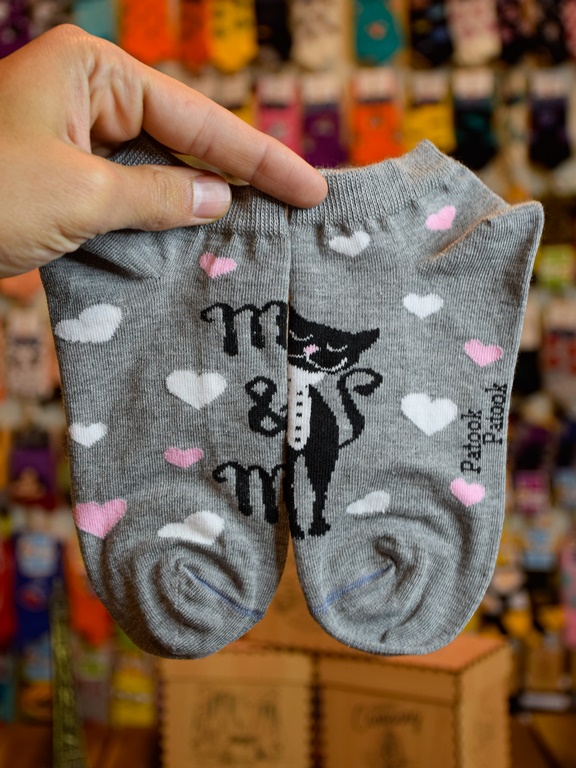 جوراب ساقدار و مچی طرح گربه و قلب برند پاتوک پاتوک 3 جوراب ساقدار و مچی طرح گربه و قلب برند پاتوک پاتوک