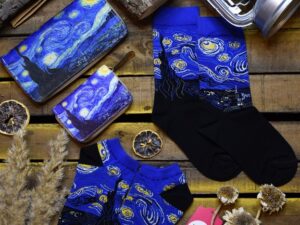 جوراب ساقدار و مچی طرح شب پرستاره برند پاتوک پاتوک