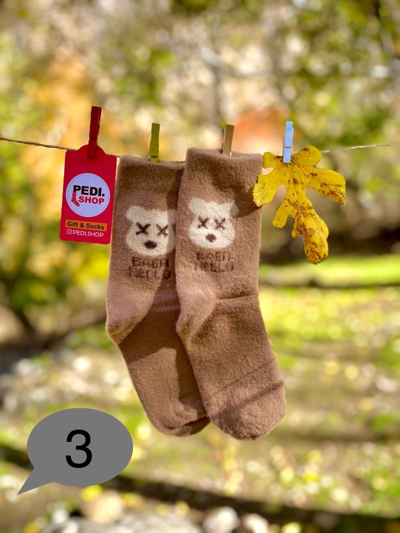 جوراب ساقدار پشمی موهر زمستانه طرح خرس تدی برند کوکو هانا 4 جوراب ساقدار پشمی موهر زمستانه طرح خرس تدی برند کوکو هانا