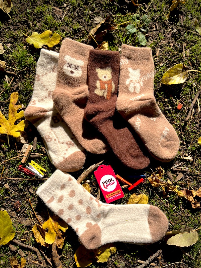 جوراب ساقدار پشمی موهر زمستانه طرح خرس تدی برند کوکو هانا 7 جوراب ساقدار پشمی موهر زمستانه طرح خرس تدی برند کوکو هانا