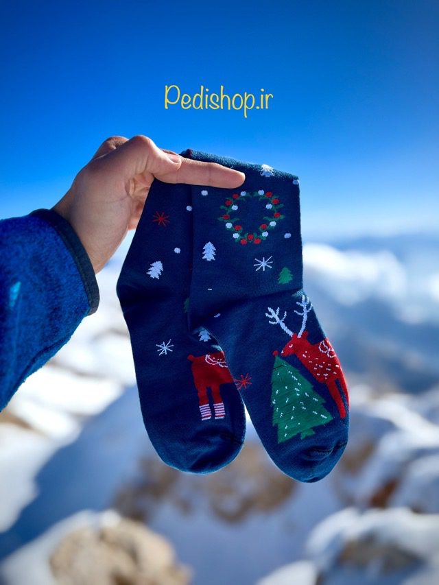 جوراب ساقدار طرح گوزن برفی کریسمس برند السوان 4 جوراب ساقدار طرح گوزن برفی کریسمس برند السوان
