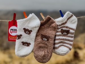 جوراب مچی پشمی بوکله زمستانی طرح خرس تدی